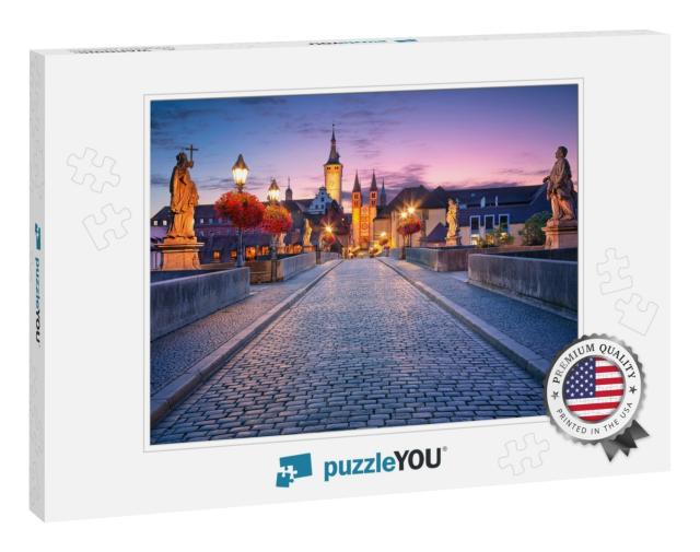 Wurzburg, Old Main Bridge. Cityscape Image of the Old Tow... Jigsaw Puzzle