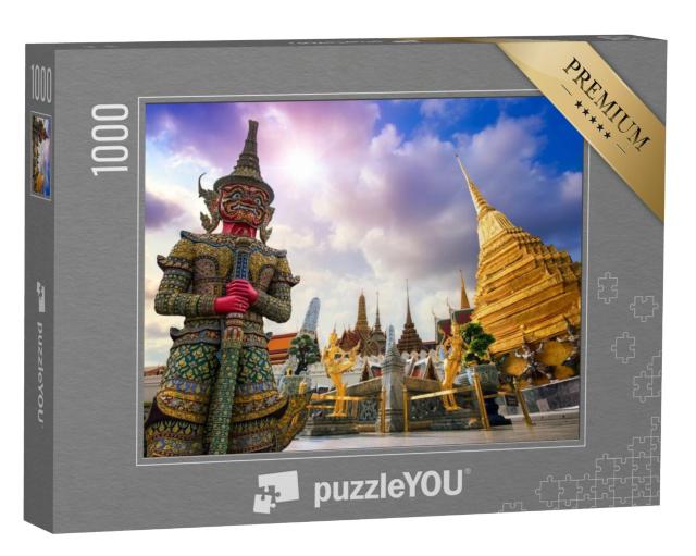 Puzzel 1000 stukjes „Adembenemende Wat Phra Kaew, Tempel van de Smaragden Boeddha Bangkok, Thailand“