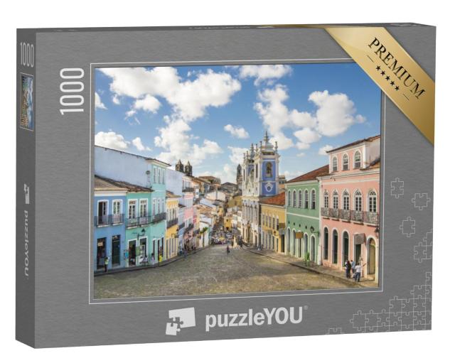 Puzzel 1000 stukjes „Pelourinho, oude stadswijk in Salvador da Bahia, Brazilië“