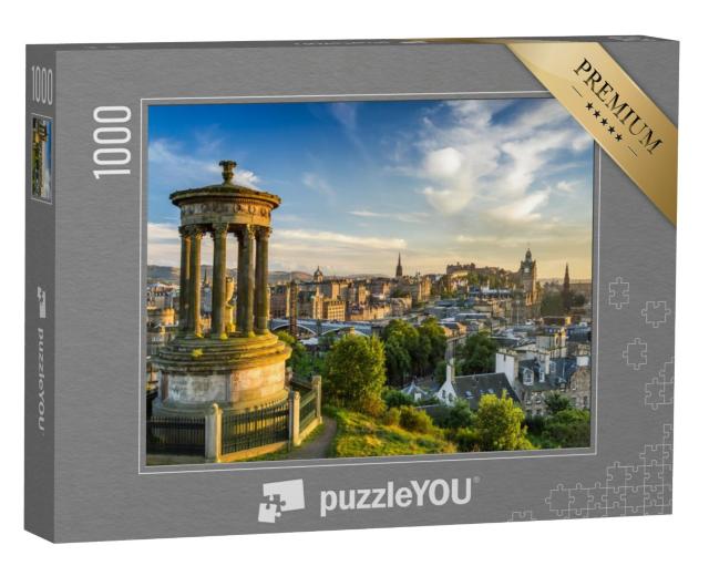 Puzzel 1000 stukjes „Kasteel vanaf Calton Hill bij zonsondergang“