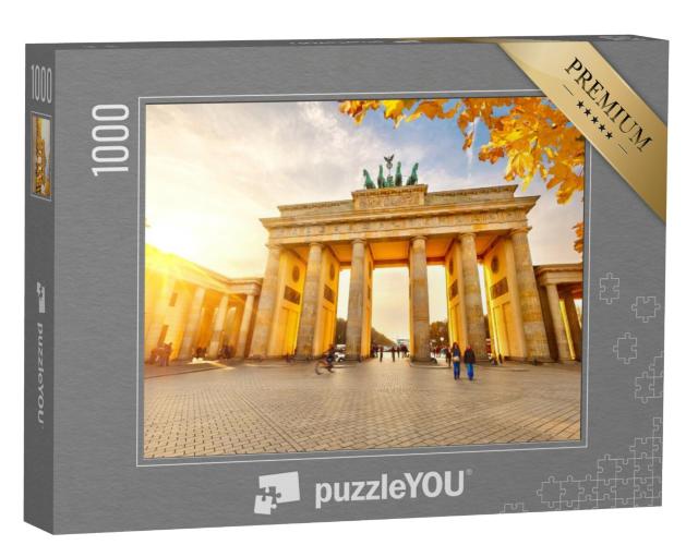 Puzzel 1000 stukjes „Brandenburger Tor bij zonsondergang, Berlijn“