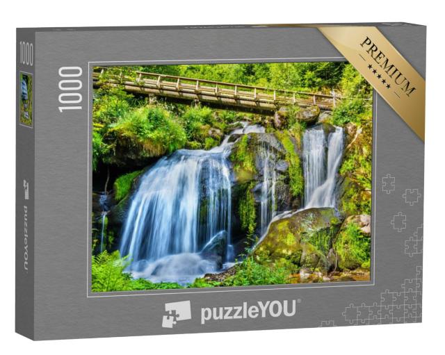 Puzzel 1000 stukjes „De Triberg watervallen in het Zwarte Woud behoren tot de hoogste van Duitsland“