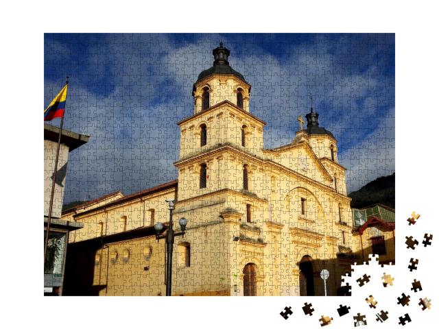 Puzzle 1000 Teile „Candelaria: eine berühmte Kirche in Bogota, Kolumbien“