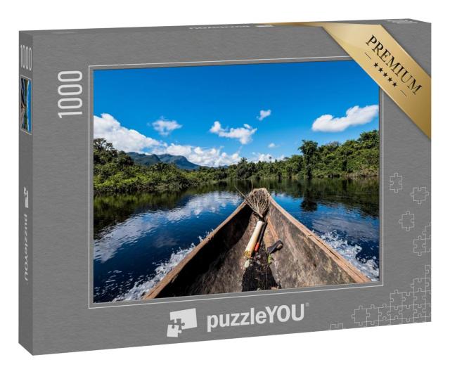 Puzzle 1000 Teile „Bootsfahrt auf dem Amazonas“