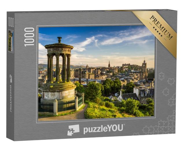 Puzzel 1000 stukjes „Prachtig uitzicht op de stad Edinburgh, Schotland“