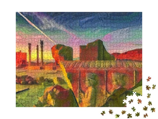 Puzzle 1000 Teile „im Kunst-Stil von Franz Marc - Persepolis - Puzzle-Kollektion Künstler & Gemälde“