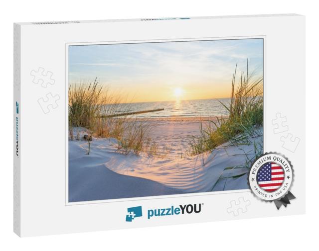 Sunset At the Baltic Sea Beach... Jigsaw Puzzle