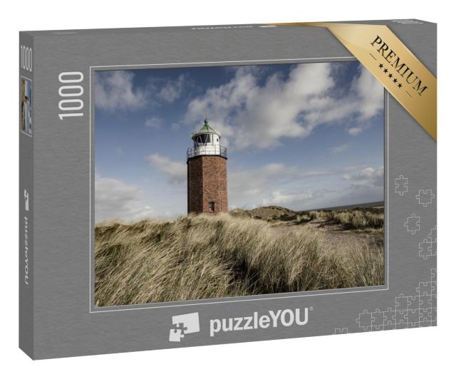 Puzzle 1000 Teile „Leuchtturm Quermarkenfeuer bei Kampen, Sylt, Deutschland“