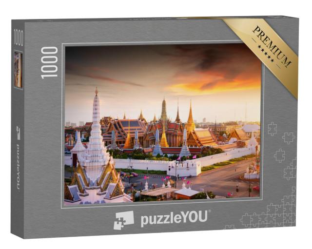 Puzzel 1000 stukjes „Groot paleis bij schemering in Bangkok, Thailand“