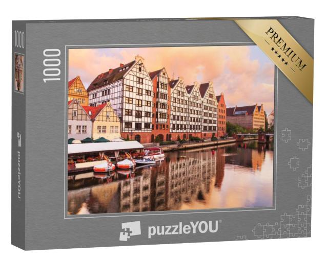 Puzzel 1000 stukjes „Pittoresk oud stadscentrum van Gdansk, Polen“