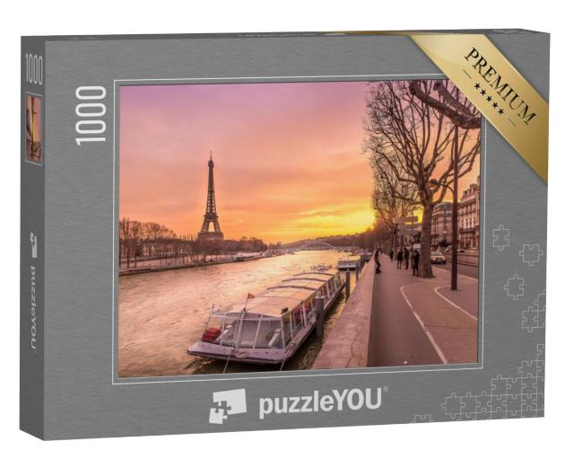 Puzzel 1000 stukjes „De Seine in Parijs bij zonsondergang“