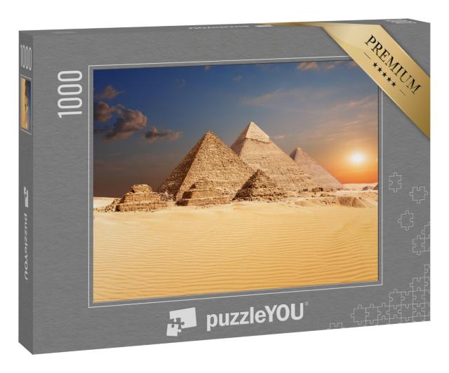 Puzzle 1000 Teile „Berühmte ägyptische Pyramiden von Gizeh“