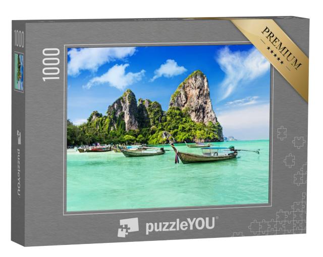 Puzzel 1000 stukjes „Een zomerdroom: een prachtig strand in Thailand“