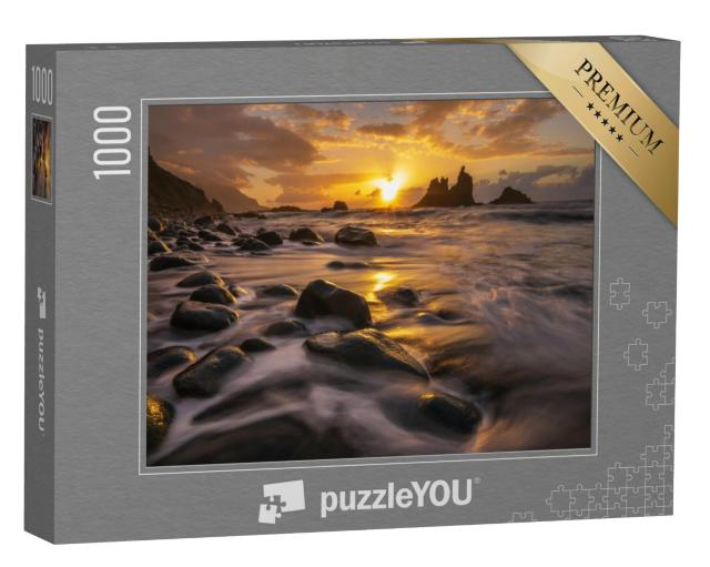 Puzzel 1000 stukjes „Stralende zonsondergang aan de kust van Tenerife“