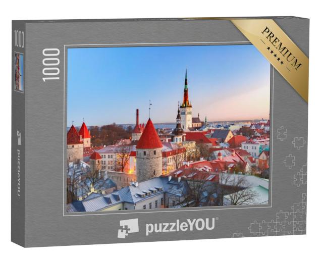 Puzzel 1000 stukjes „Middeleeuwse oude binnenstad van Tallinn, Estland“