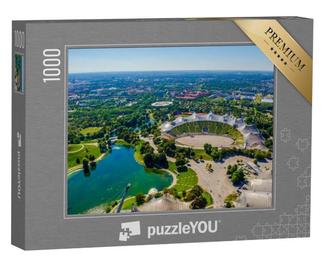 Puzzel 1000 stukjes „Luchtfoto van het Olympisch Park in München“