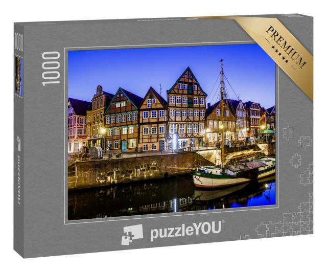 Puzzle 1000 Teile „Altstadt von Stade in Norddeutschland, nahe der Nordsee“