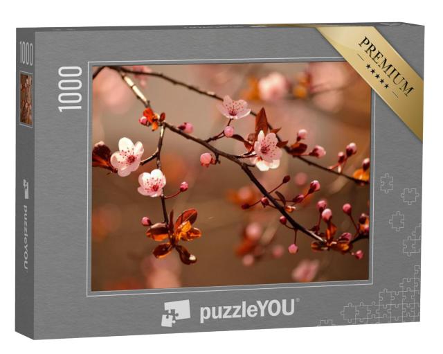 Puzzel 1000 stukjes „Japanse kersenbloesem, ook bekend als sakura“