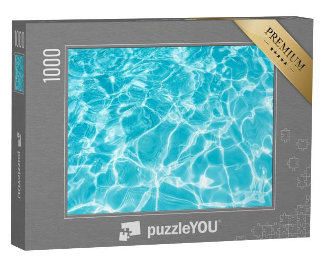 Puzzel 1000 stukjes „Kabbelend water in het zwembad met zonnereflectie“