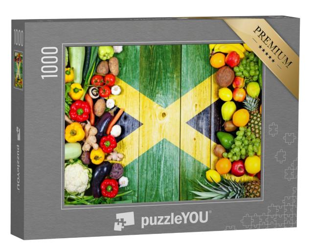 Puzzel 1000 stukjes „Vers fruit en verse groenten uit Jamaica“