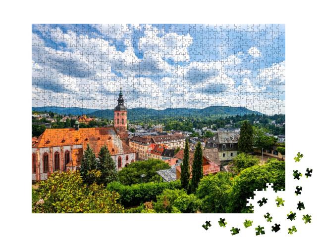 Puzzle 1000 Teile „Blick über Baden-Baden im Schwarzwald, Deutschland“