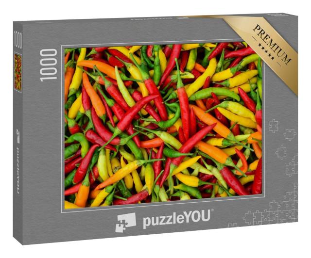 Puzzle 1000 Teile „Rote, grüne und gelbe Paprika“