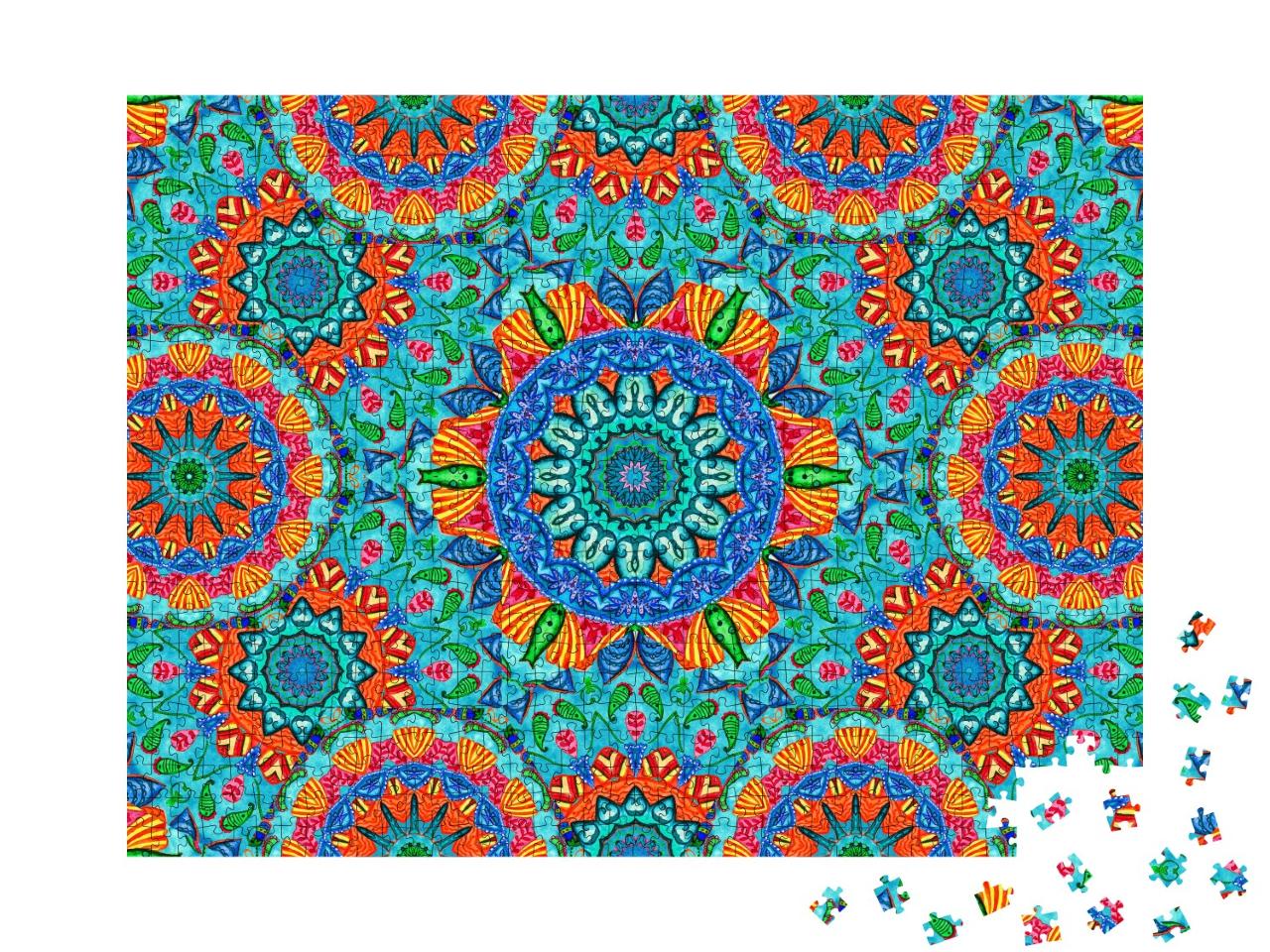 Puzzle 1000 Teile „Abstraktes Muster im arabischen Stil: Kaleidoskop“