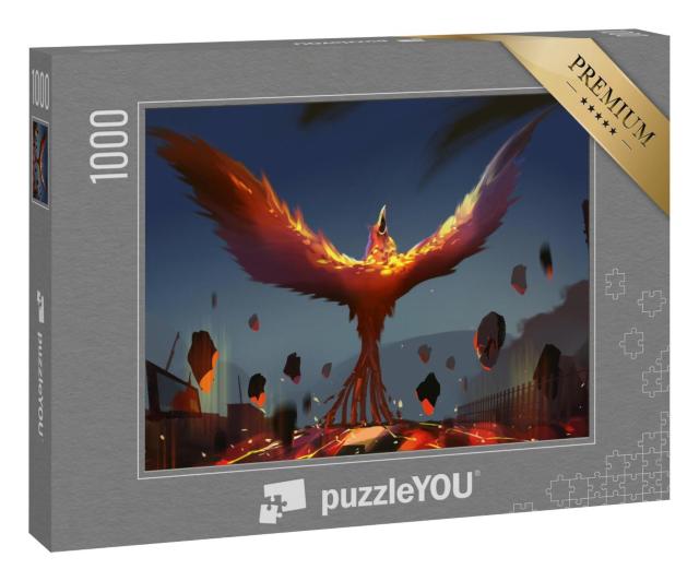 Puzzle 1000 Teile „Digitale Kunst: Die Auferstehung des Phönix“