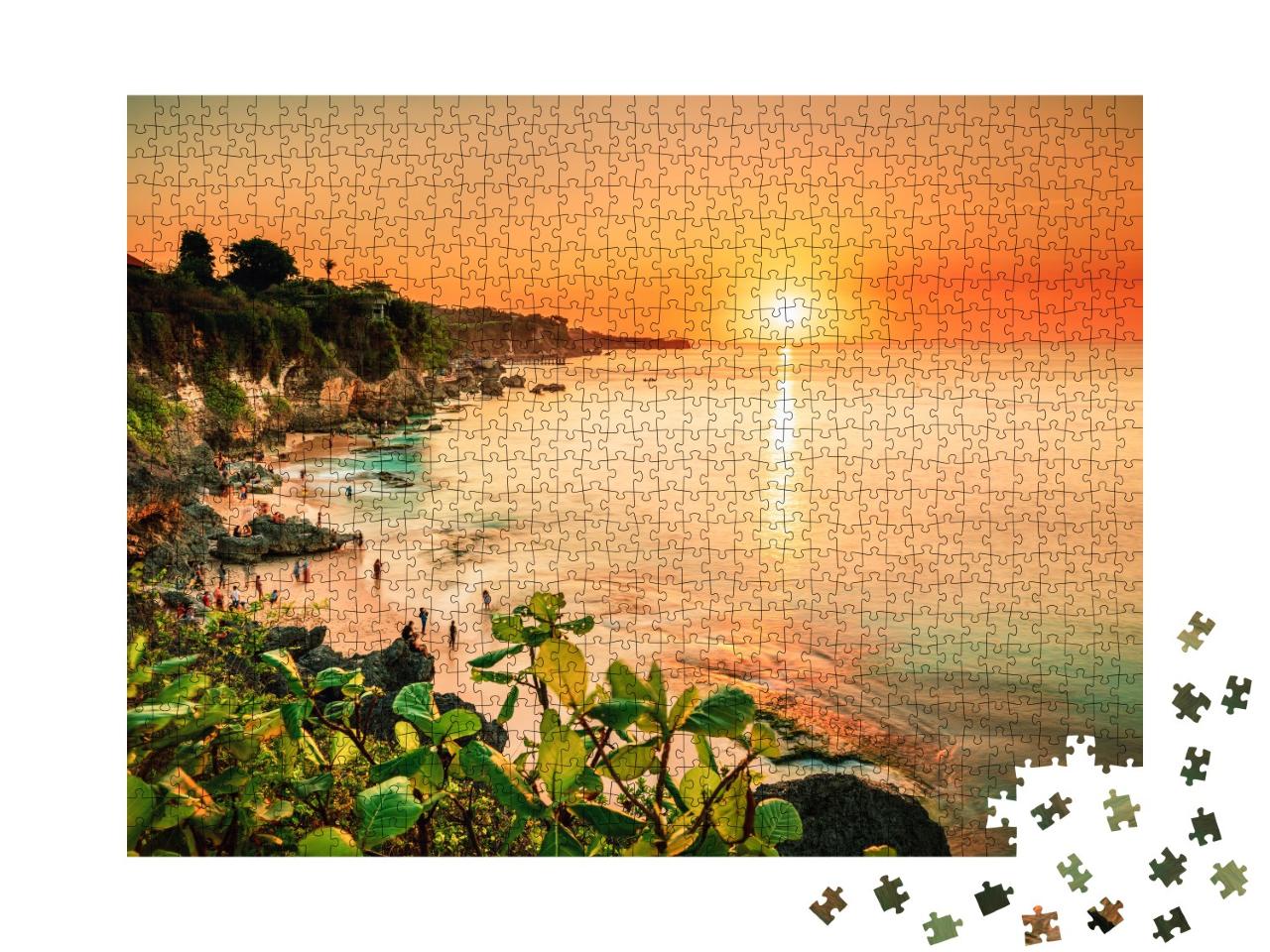 Puzzle 1000 Teile „Paradies in den Tropen, Pantai Strand Bali, Indonesien“