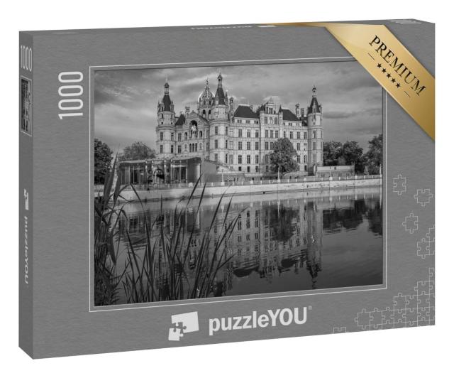 Puzzle 1000 Teile „Historisches schönes Schloss Schwerin, Deutschland“