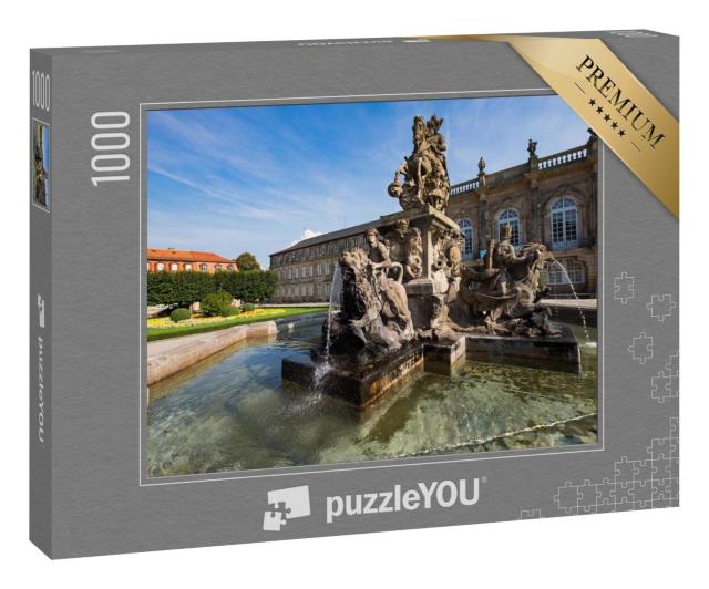 Puzzle 1000 Teile „Springbrunnen vor dem Schloss Bayreuth, Deutschland“