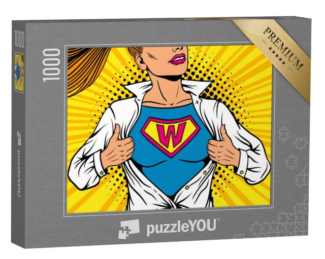 Puzzel 1000 stukjes „Pop-art: vrouwelijke superhelden“