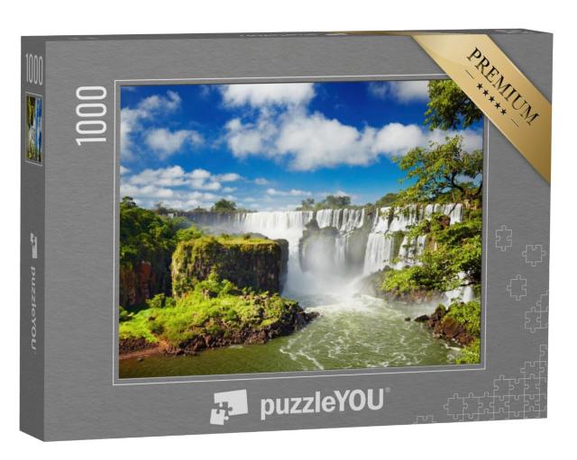 Puzzel 1000 stukjes „Iguazu watervallen op de grens van Brazilië en Argentinië“