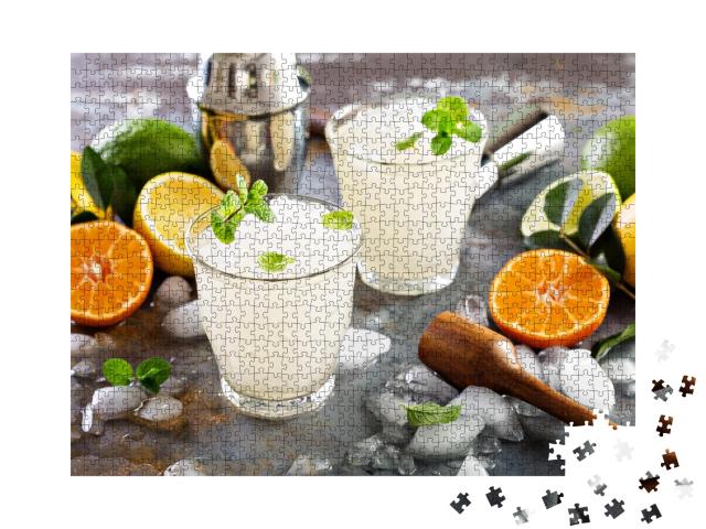 Puzzle 1000 Teile „Erfrischender Sommercocktail: Margarita mit crushed Ice“
