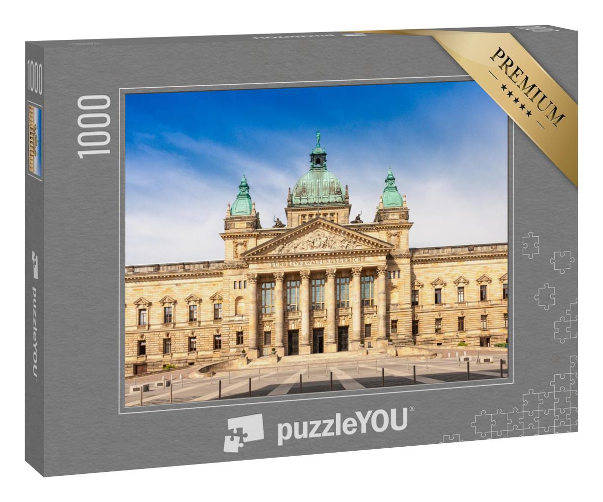 Puzzle 1000 Teile „Oberlandesgericht, Stadt Leipzig, Sachsen, Deutschland“