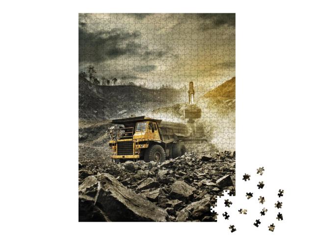 Puzzle 1000 Teile „Bergbau-Kipplaster“