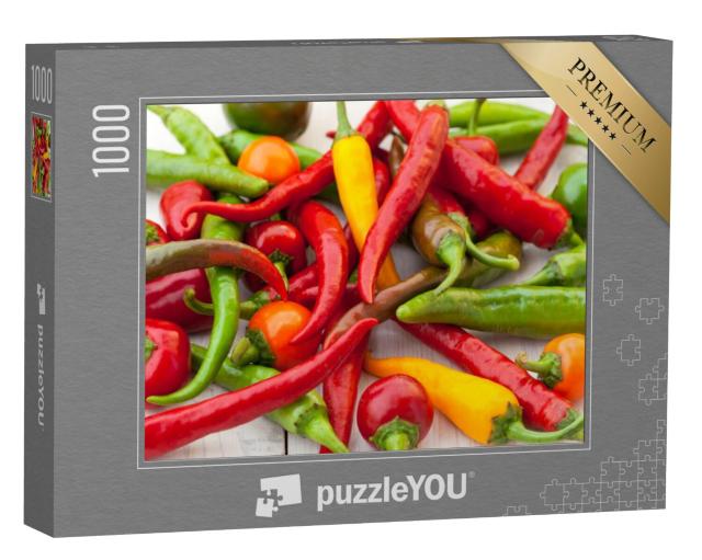 Puzzel 1000 stukjes „Hete pepers in een mandje“