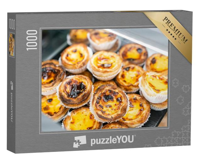 Puzzel 1000 stukjes „Pasteis de Nata eiertaarten: beroemd dessert uit Portugal“