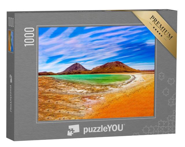 Puzzel 1000 stukjes „Betoverend bergmeer Nakuru in Kenia“