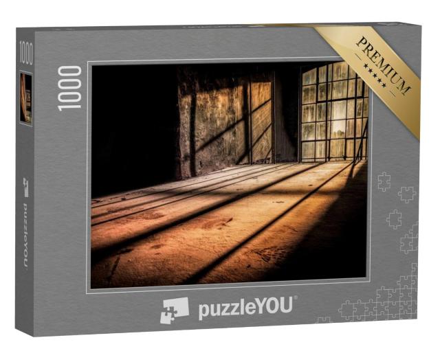 Puzzel 1000 stukjes „Verlaten kamer doordrongen van zonnestralen“