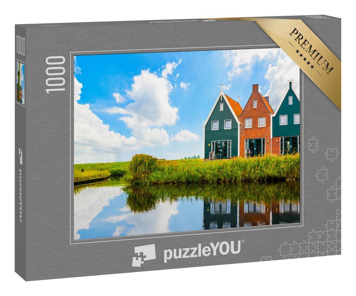 Puzzle 1000 Teile „Malerische Stadt Volendam, Niederlande“