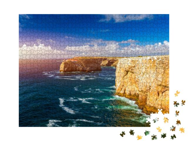 Puzzle 1000 Teile „Klippe am Atlantischen Ozean, Küste von Portugal“