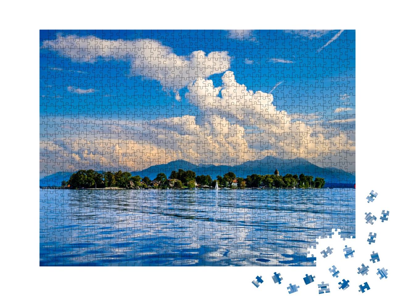 Puzzle 1000 Teile „Berühmte Fraueninsel auf dem Chiemsee, Bayern“