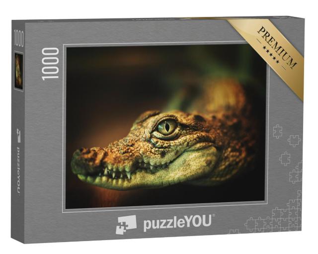 Puzzel 1000 stukjes „Krokodil laat zijn tanden zien“