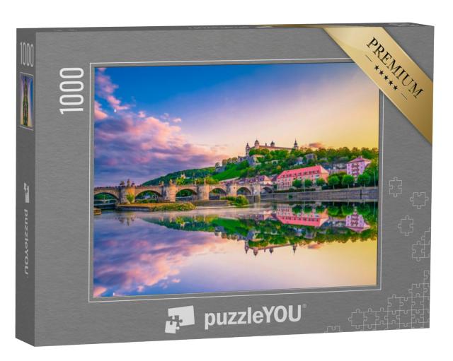 Puzzel 1000 stukjes „Burcht Marienberg en de oude hoofdbrug, Würzburg, Beieren“