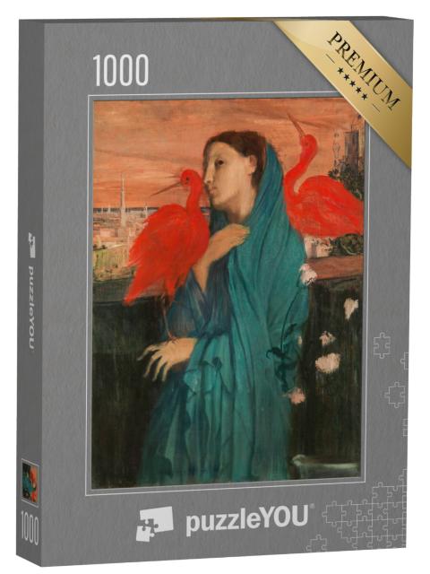 Puzzel 1000 stukjes „Edgar Degas - Jonge vrouw met Ibis“