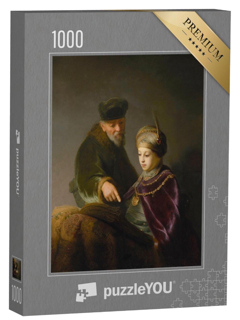 Puzzel 1000 stukjes „Rembrandt - Een jonge geleerde en zijn leermeester“