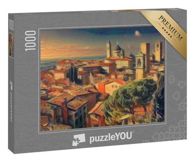 Puzzle 1000 Teile „im Stil von Edvard Munch, Der Schrei - Bergamo, Lombardei, Italien - Puzzle-Kollektion Künstler & Gemälde“