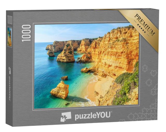 Puzzel 1000 stukjes „Uitzicht op Praia da Rocha in Portimao, Algarve, Portugal“