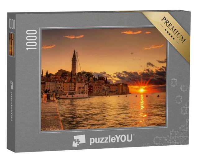 Puzzel 1000 stukjes „Zonsondergang boven Rovinj aan de Kroatische Adriatische Zee“